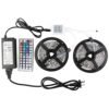 ZDM 2 x 5 m Waterproof 5050 RGB SMD 10mm Light Sets 300 LEDs with 44Key IR Controller 70W 12V6A Power Supply Soft Light Strip Kit 3