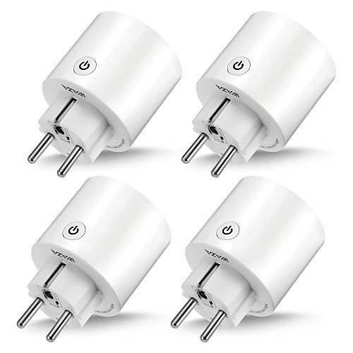 WAZA Smart Plug(EU) Mini Outlet Compatible with Amazon Alexa and Google Assistant, Wifi Enabled Remote Control Smart Socket with Timer Function, No Hub Required(4-Pack) 2