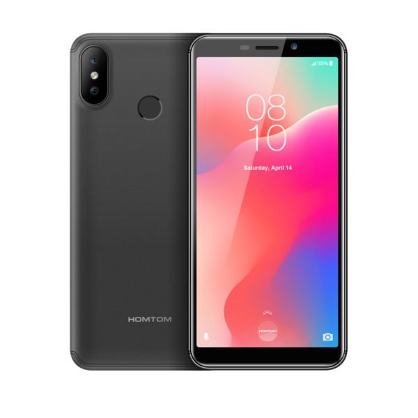 HOMTOM C1 5.5" 18:9 Full Screen Quad Core 1GB + 16GB Dual SIM Mobile Phone Face ID Fingerprint OTA Smartphone Gray 2