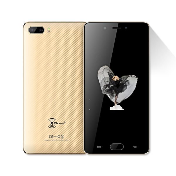 KENXINDA S7 Mobile Phone - 2GB RAM 16GB ROM, Android 7.0, MTK 6737 Quad Core, 1.3GHz Fingerprint Recognition - Gold 2