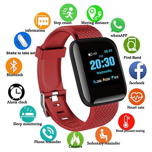 D13S Smart Watch BT Fitness Tracker Support Notify/ Heart Rate Monitor/Blood Pressure Sports Smartwatch Compatible Samsung/ Android/ Iphone 2
