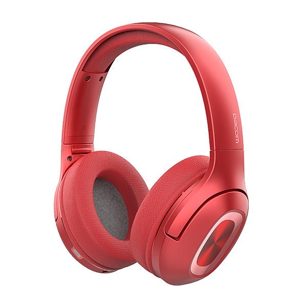Dacom HF002 Bluetooth 5.0 Wireless Headphones Over-Ear Earphone 67H Playtime - Red 2