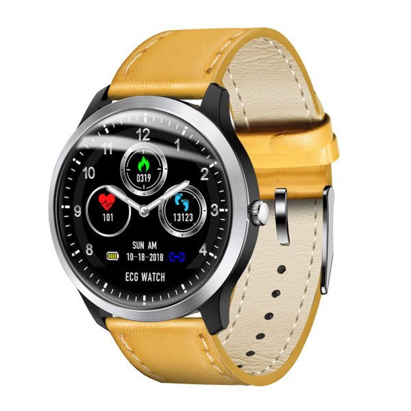 N58 Smart Watch Sports Bracelet PPG ECG HRV Report Heart Rate Blood Pressure Test Monitor Pedometer - Yellow 2