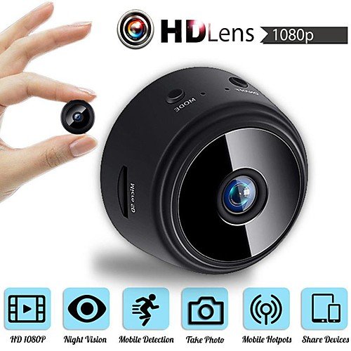 MINI Wireless Camera 32G TF Card HD APP 25fps P2P IP WIFI Camera 1080P Night Vision Motion Detection 2 mp Security IP Camera Indoor Support 64 GB / CMOS / 50 / 60 / iPhone OS / Android 2
