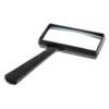 6X Rectangle Handheld Magnifying Glass Magnifier Microscope Plastic Black 3