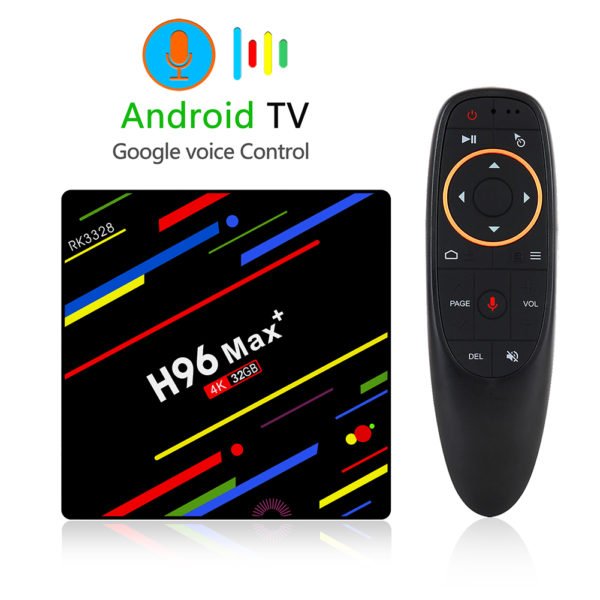 H96 Max+ Smart TV Box - Android 8.1, 4GB RAM, 32GB ROM, Dual WiFi, Support Voice Control - EU Plug 2