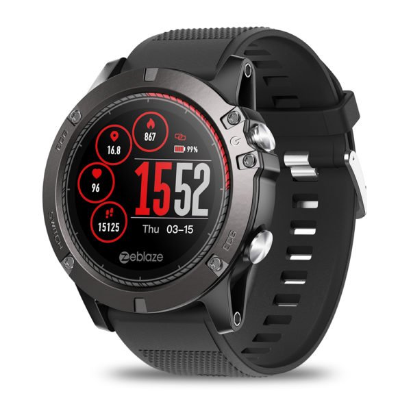 Zeblaze VIBE3 ECG Smart Watch Men Sport Waterproof Electrocardiogram Sleep Monitoring Fitness Tracker Black 2