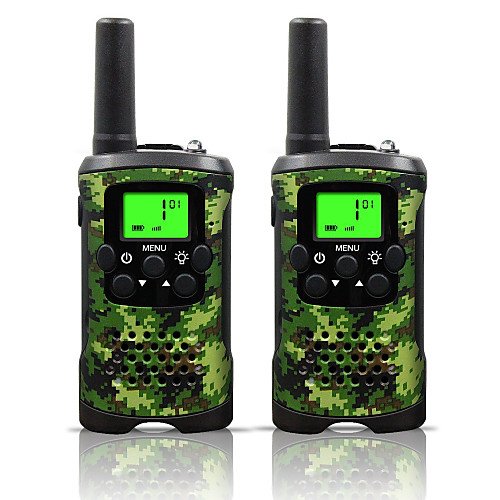 Two Way Radio Intercom 22 Channel 3 Miles Long Range Kids Walkie Talkies Boys Girls Toys Gifts Battery Powered Walky Talky with Flashlight for Outdoor Adventure Camping (Camo) 2