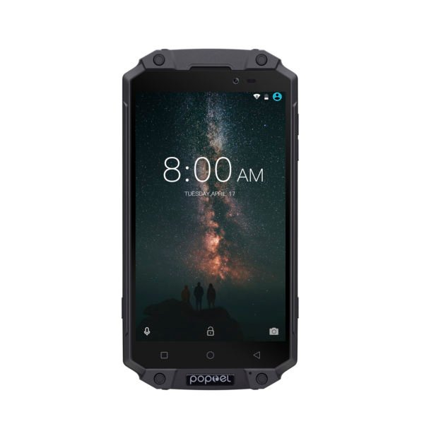 POPTEL P9000 MAX Android Phone Black - Android 7.0-4GB RAM, 5.5-Inch FHD, IP68, Dual-IMEI 2