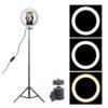 16cm LED Ring Light Photo Studio Camera Light Photography Dimmable Video light for Youtube Makeup Selfie with Tripod Phone Holder 3
