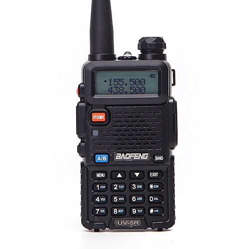 BAOFENG UV-5R 5KM-10KM 1800mAh 5W Walkie Talkie Two Way Radio FM Radio LCD Display with Flash Flight Frequency Range 136-174MHz 400-470MHz 2
