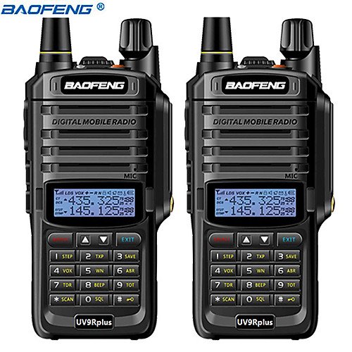 2pcs baofeng UV-9R plus 10KM 4800 mAh 10 W waterproof walkie talkie High power two way radio VHF UHF portable radio walkie talkie uv9R plus 2