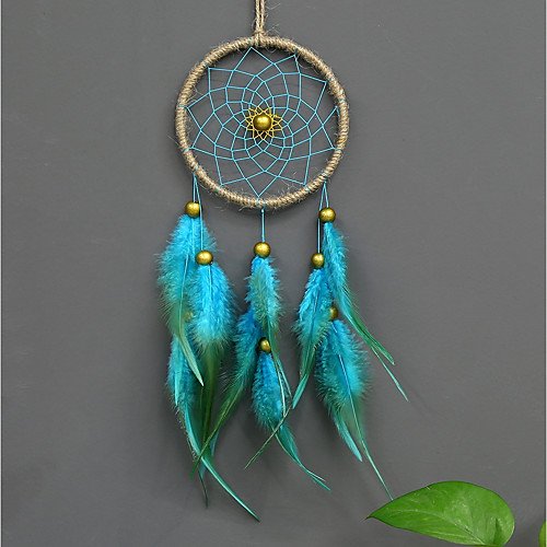 Handmade Feather Beaded Dream Catcher Indians Traditional Art Wall Hanging Home Decoration 2