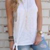 White Self-tie Tank Top 3