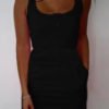 Black Sleeveless Tight Waist Mini Dress 3