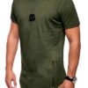 Men Summer Casual Plain Zip Design Round Neck T-Shirt 3