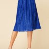 YOINS Blue Pleated Midi Skirt 3