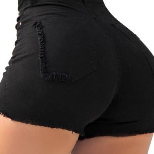 Black Button & Zipp Wait Short