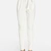 White Self-tie Embellished Pants 3