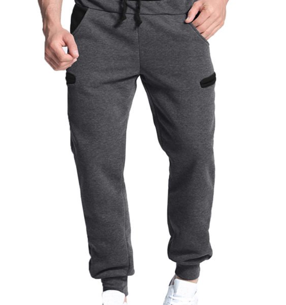 Men Contrast Back Drawstring Waist Sweatpants 2