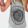 Grey Disk Letter Pattern Round Neck Casual Tank Top 3