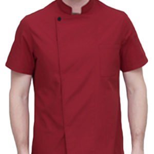 Men Chefs Jackets Short Sleeve Top Professional Catering Cooks Work Shirt