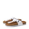 White Casual Toe Post Buckle Design Slippers 3