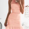 Pink Gorgeous Lace See-through Sleeveless Mini Dress 3