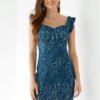 YOINS Lake Blue Lace V Neck Sleeveless Dress 3