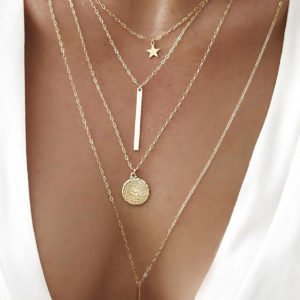 Five-pointed Star Pendant Multi-layer Necklace