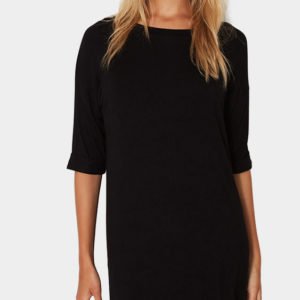 Black Fashion T-shirt Mini Dress