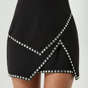 Black Hot Drilling Skirt