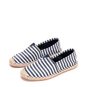 Dark Blue Fashion Stripe Pattern Flats