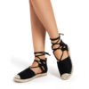 Black Lace-up Design Casual Sandals 3