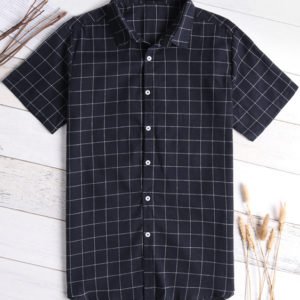 Men Cotton Classic Plaid Shirt