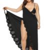 Plus Size Hollow Design V-neck Sleeveless Cover-Up Beachwear Dress 3