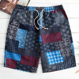 Summer Quick Dry Comfortable Elastic Swimsuit Men's Beach Middle Shorts