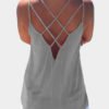 Grey Sleeveless Cross Front Top 3