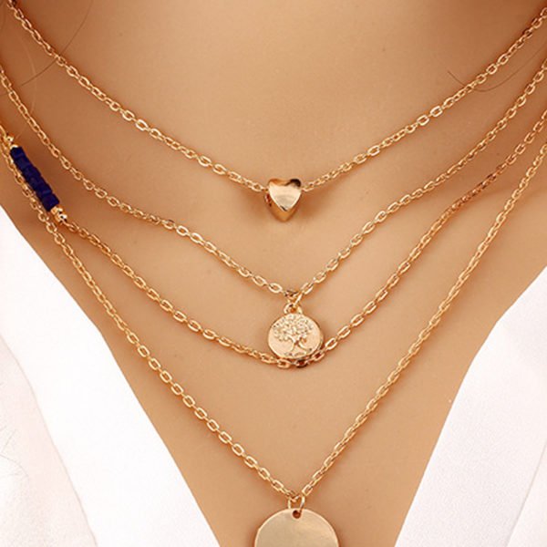Love Gold Coins Multi-layer Necklace 2
